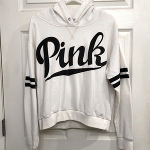 PINK cropped hoodie.